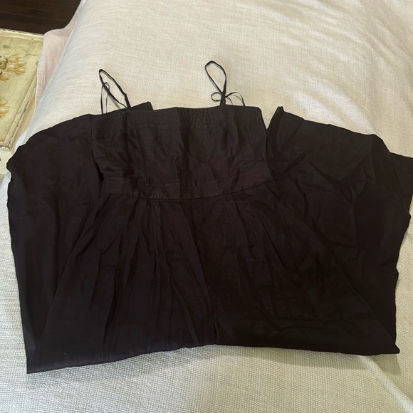 J Crew Cropped Pleated‎ Linen Zipper Backed Jumpsuit - Picture 3 of 11